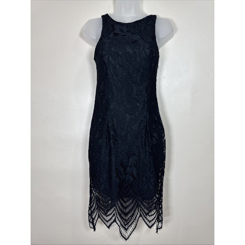 VTG KTOO Womens Dress Y2K Crochet Lace Dress Black Whimsigoth Fairy S Witchy